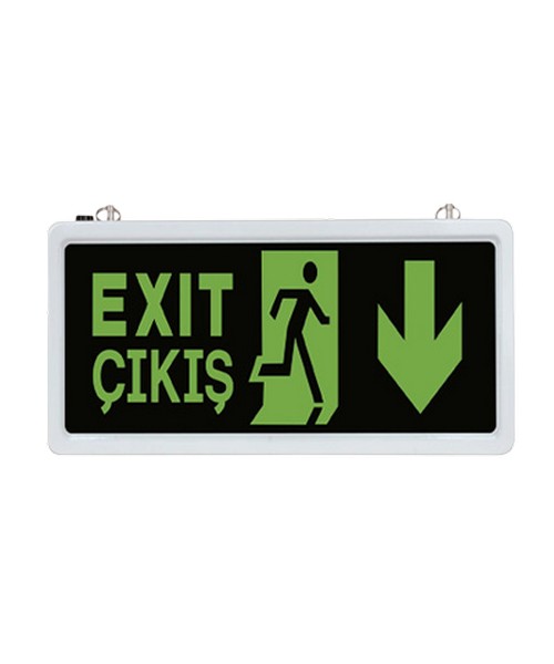 Exit Aşağı Koşan Adam Levha